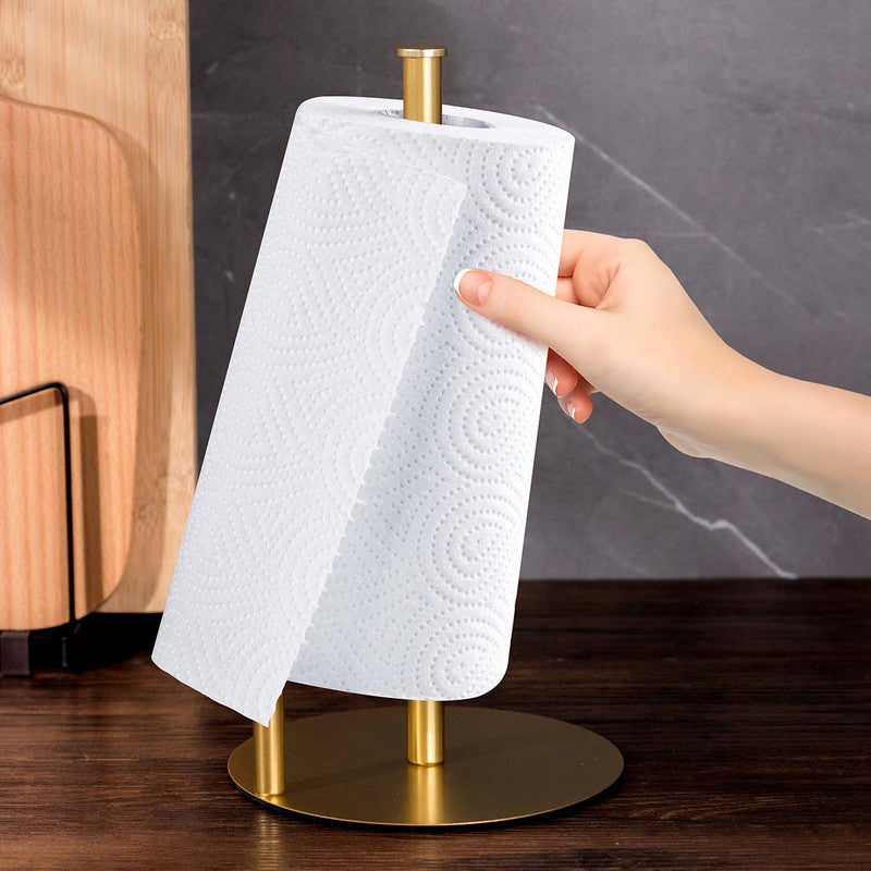 Stainless Steel Double Pole Paper Towel Holder-Gold - Image 4