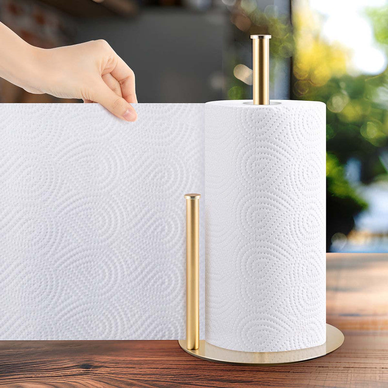 Stainless Steel Double Pole Paper Towel Holder-Gold - Image 5