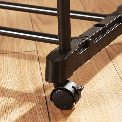 Double-rod Adjustable Clothes Rack with Pulley-Back - Image 8