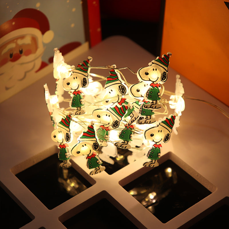 2m 20 LED Christmas Snoopy String Lights with 2x AA Battery Box - Image 3
