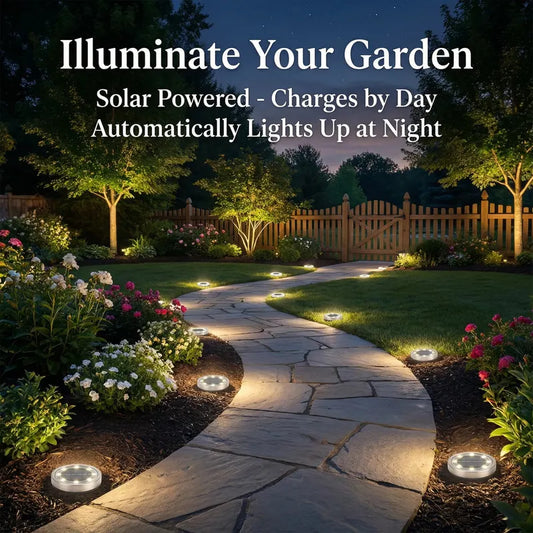 30pcs Solar Ground Lights IP68 Waterproof Warm Light High Brightness Auto On/Off Long Lasting - Image 2