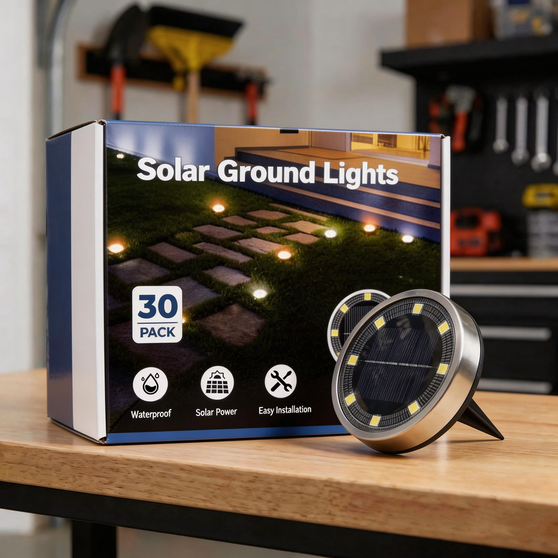 30pcs Solar Ground Lights IP68 Waterproof Warm Light High Brightness Auto On/Off Long Lasting - Image 4