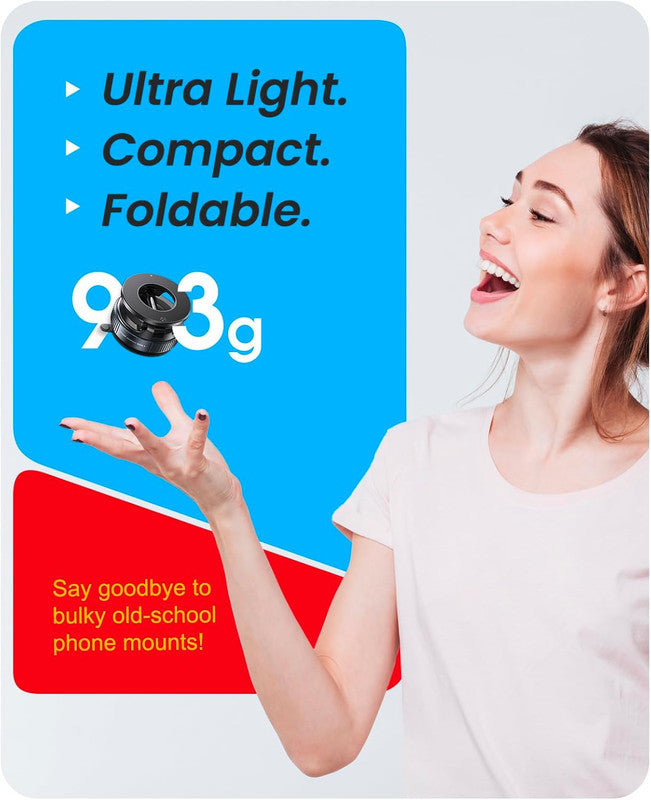 Suction Cup Phone Mount , 360° Adjustable Magnetic Car Phone Holder, Pocket Size Foldable Car Mount, Cell Phone Holders for Your Car for iPhone Series- Black - Image 4
