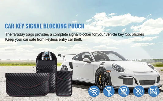 Faraday Pouch for car Keys,2 Pack Faraday Bag Car Key Signal Blocking Pouch ， Keyless Entry Car Keys Case | RFID Blocker Bag for Car Security ，Anti-Theft Remote Entry Keyless Protect-Black - Image 7