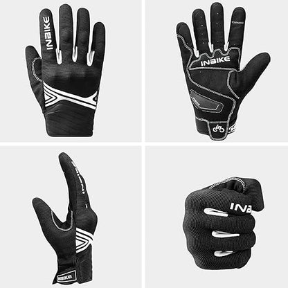 Breathable Mesh Motorcycle Gloves Touchscreen with TPR Palm Pad Hard Knuckle-White-Small - Image 2