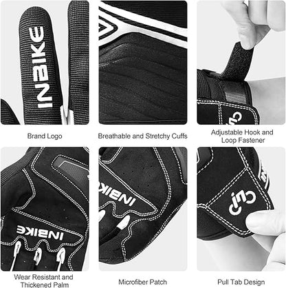 Breathable Mesh Motorcycle Gloves Touchscreen with TPR Palm Pad Hard Knuckle-White-XLarge - Image 2