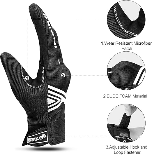 Breathable Mesh Motorcycle Gloves Touchscreen with TPR Palm Pad Hard Knuckle-White-XLarge - Image 3