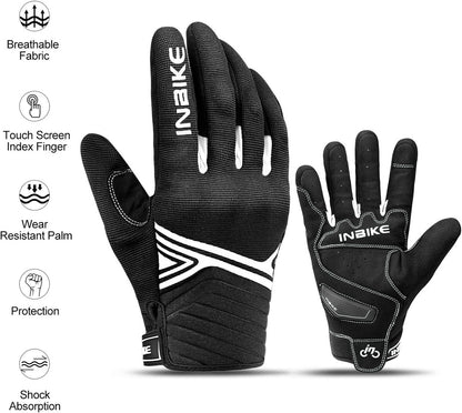 Breathable Mesh Motorcycle Gloves Touchscreen with TPR Palm Pad Hard Knuckle-White-XLarge - Image 4