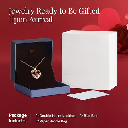18K Rose Gold Necklaces for Women, 927 Sterling Silver Gifts for Mothers Day, Jewelry for Wife Mom Her Girlfriend, Birthstone Diamond Necklace for Birthday Anniversary, Heart Pendant Jewelry-SEP - Image 5