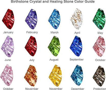 Infinity Love Heart Birthstone Earrings for Women, Crystal Stud Earrings with Healing Stones, Allergy-Free Jewelry for Women with Gift Box, Silver-tone Birthstone Crystals Earrings-01-January July Birthstone-Ruby Red - Image 3