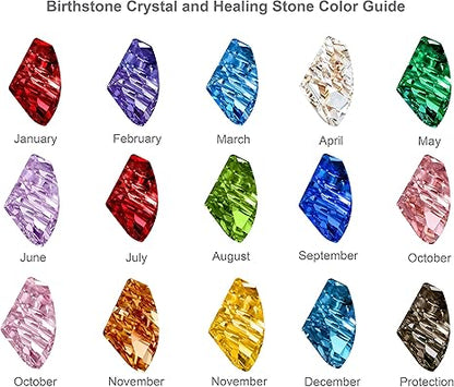 Infinity Love Heart Birthstone Earrings for Women, Crystal Stud Earrings with Healing Stones, Allergy-Free Jewelry for Women with Gift Box, Silver-tone Birthstone Crystals Earrings-08-August Birthstone-Peridot Green - Image 2