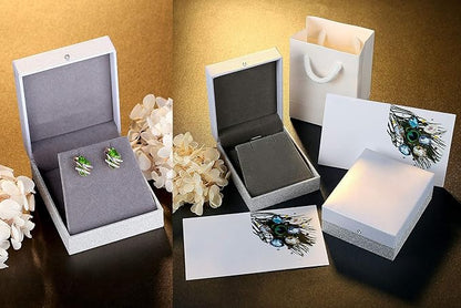 Infinity Love Heart Birthstone Earrings for Women, Crystal Stud Earrings with Healing Stones, Allergy-Free Jewelry for Women with Gift Box, Silver-tone Birthstone Crystals Earrings-08-August Birthstone-Peridot Green - Image 5