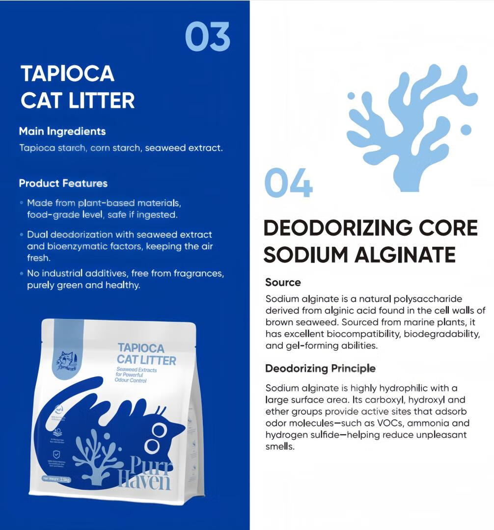 Purr Haven Tapioca Cat Litter | 10 Carton | 6 Packs Per Carton | 2.5kg Per Pack - Image 2