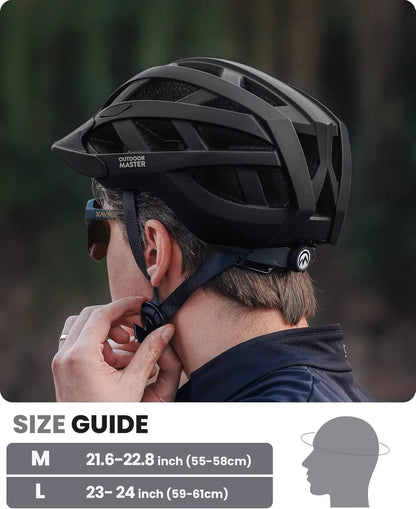 OutdoorMaster Bike Helmet Adult Men Women MIPS Certified Bicycle Helmet with Two Removable Liners & Ventilation Cycling Helmet for Mountain&Motorway-Carbon Black,Medium - Image 6