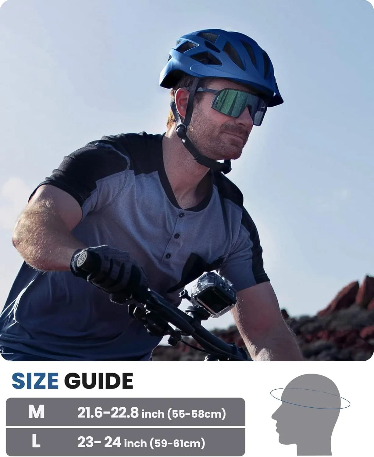 OutdoorMaster Bike Helmet Adult Men Women MIPS Certified Bicycle Helmet with Two Removable Liners & Ventilation Cycling Helmet for Mountain&Motorway-Ocean Blue,Medium - Image 6