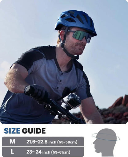 OutdoorMaster Bike Helmet Adult Men Women MIPS Certified Bicycle Helmet with Two Removable Liners & Ventilation Cycling Helmet for Mountain&Motorway-Ocean Blue,Medium - Image 6