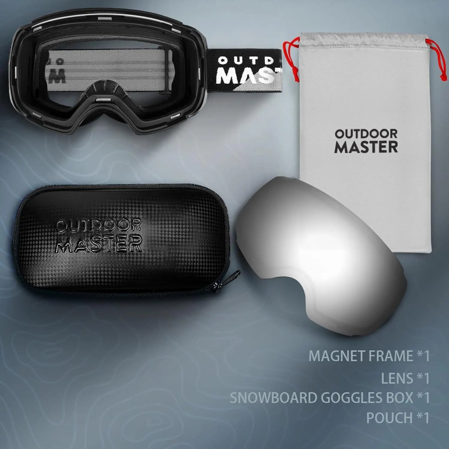 OutdoorMaster Ski Goggles PRO - Frameless, Interchangeable Lens 100% UV400 Protection Snow Goggles for Men & Women-01 VLT 10％-OM-2 - Image 3