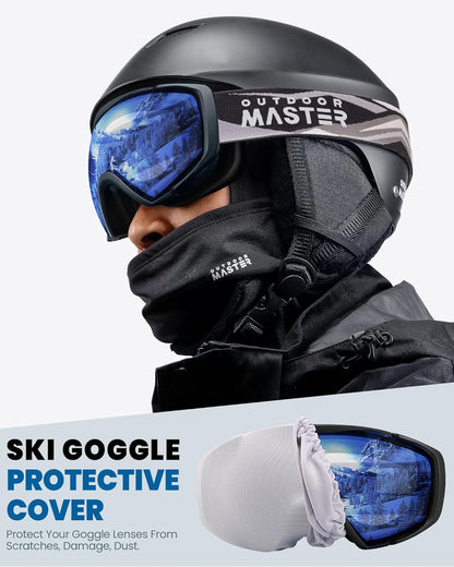 OutdoorMaster Ski Goggles with Cover Snowboard Snow Goggles OTG Anti-Fog -100% UV Protection-OM-18 - Image 7