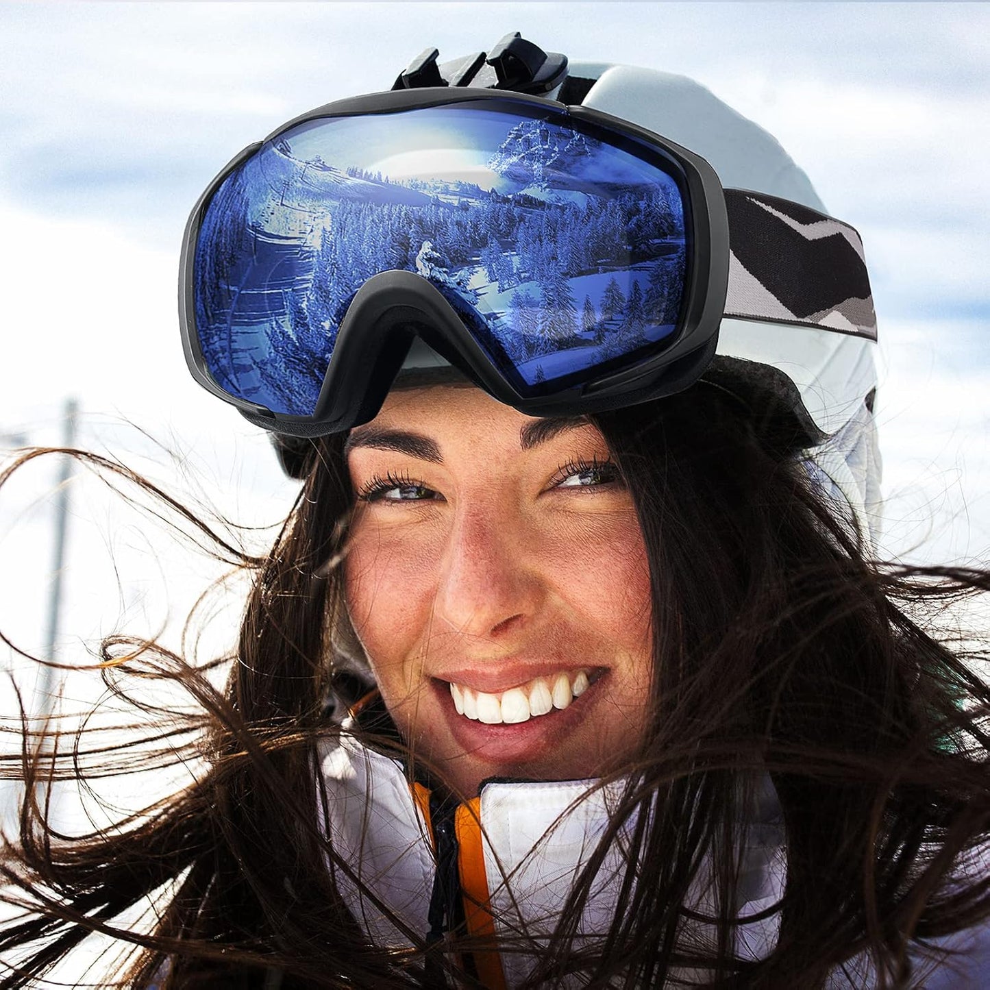 OutdoorMaster Ski Goggles with Cover Snowboard Snow Goggles OTG Anti-Fog -100% UV Protection-OM-18 - Image 8