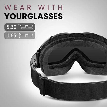 OutdoorMaster OTG Ski Goggles - Over Glasses Ski/Snowboard Goggles for Men, Women & Youth - 100% UV Protection-OM-5 - Image 3