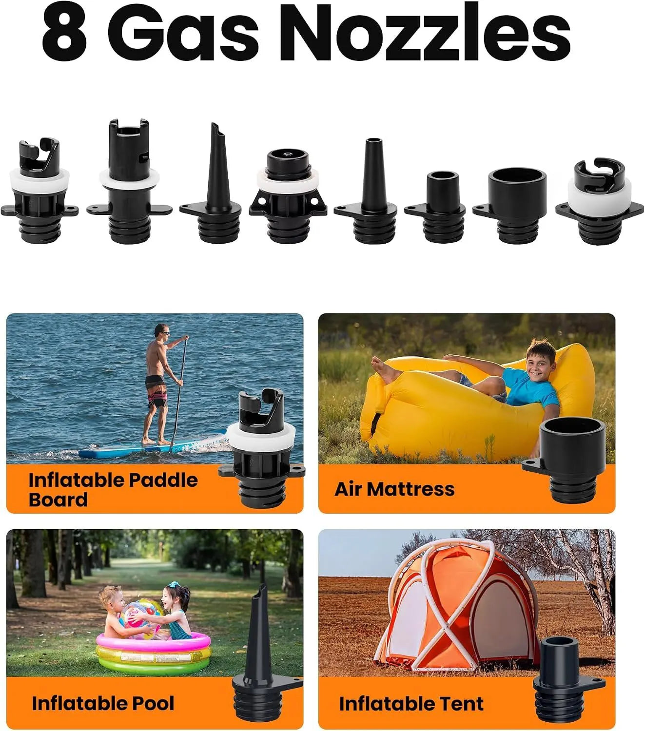 OutdoorMaster 20PSI High Pressure 88.8Wh Rechargeable SUP Air Pump Electric Shark 2S - Auto-Off & Deflation,12V DC & Type-C Input, for Inflatable Stand Up Paddle Boards, Boats - Image 7