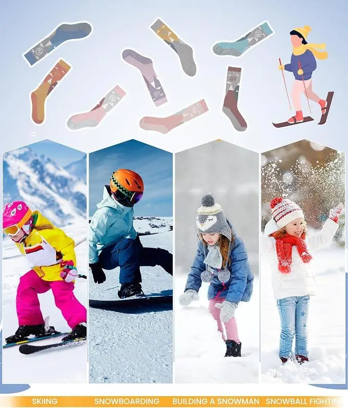 OutdoorMaster Merino Wool Ski Socks for Kids Boys & Girls Thermal Winter Warm Snowboarding Cold Weather-2 Pack,Small - Image 7