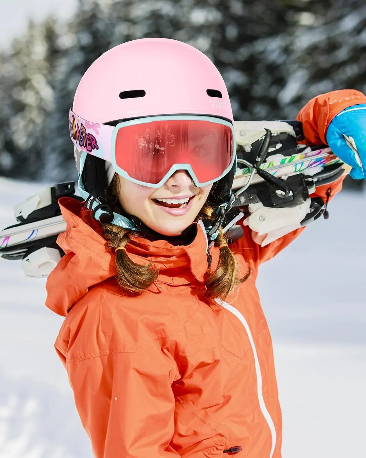 OutdoorMaster Children's Ski Helmet, Snowboard Helmet for Boys & Girls, Robust PC Shell & EPS Foam, 12 Ventilation Holes, Adjustable Snow Sports Helmet, Certified Snow Sports and Snowboard Helmet-Glossy Pink,48-52cm X-Small - Image 6