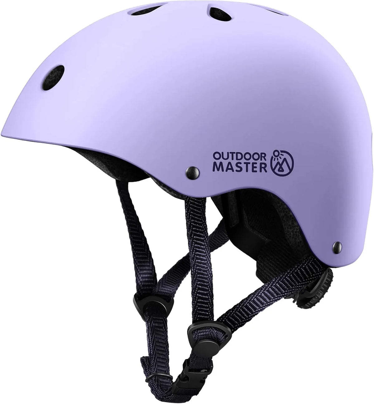 OutdoorMaster Youth & Kids Bike Helmet - Adjustable Multi-Sports Skateboard Helmet with Removable Liners for Balance Bike, Toddler Scooter, One Wheel Hoverboard-Taro purple-Large