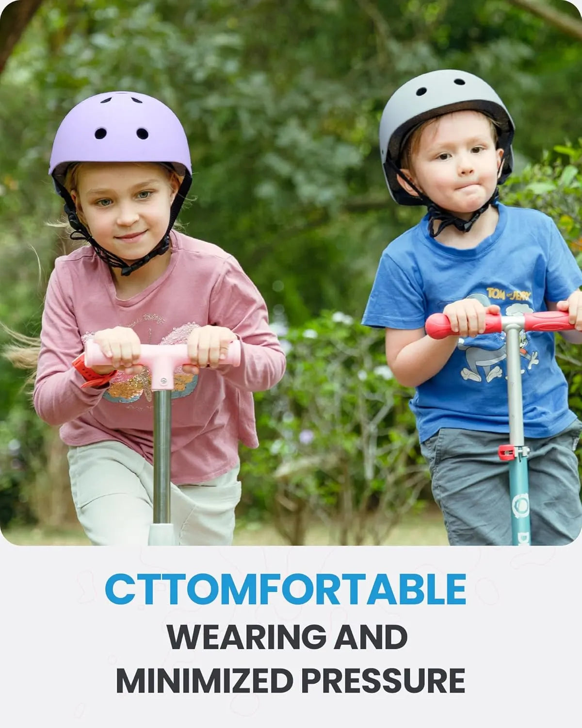 OutdoorMaster Youth & Kids Bike Helmet - Adjustable Multi-Sports Skateboard Helmet with Removable Liners for Balance Bike, Toddler Scooter, One Wheel Hoverboard-Taro purple-Large - Image 2
