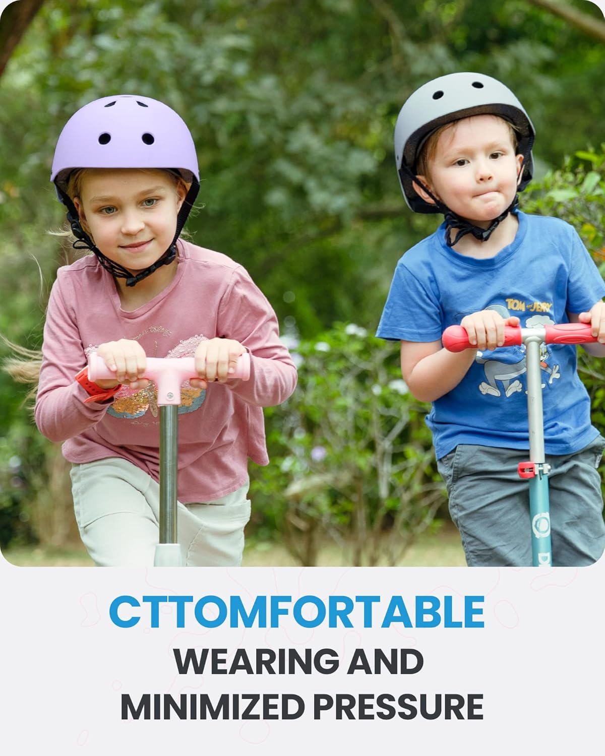 OutdoorMaster Youth & Kids Bike Helmet - Adjustable Multi-Sports Skateboard Helmet with Removable Liners for Balance Bike, Toddler Scooter, One Wheel Hoverboard-Taro purple-Small - Image 2