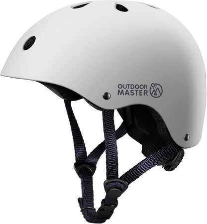 OutdoorMaster Youth & Kids Bike Helmet - Adjustable Multi-Sports Skateboard Helmet with Removable Liners for Balance Bike, Toddler Scooter, One Wheel Hoverboard-White-Large - Image 4