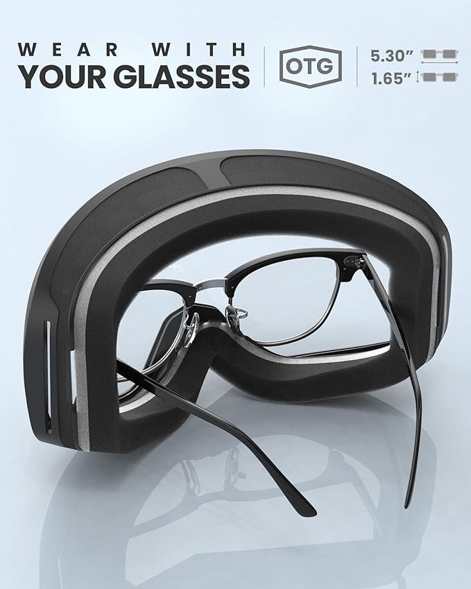 OutdoorMaster Owl Ski Goggles OTG, Snow Snowboard Goggles for Men Women Youth, Anti-Fog, 100% UV Protection-OM-72 - Image 6