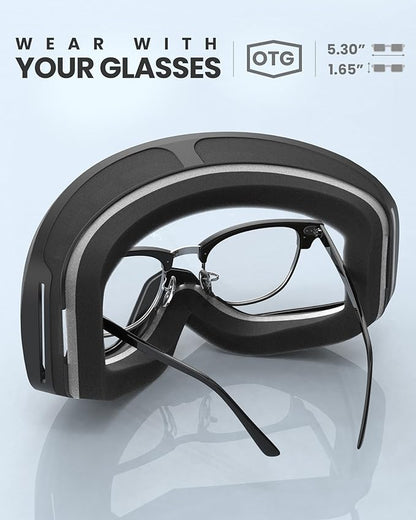 OutdoorMaster Owl Ski Goggles OTG, Snow Snowboard Goggles for Men Women Youth, Anti-Fog, 100% UV Protection-OM-72 - Image 6