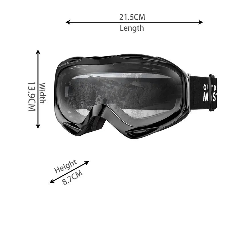 OutdoorMaster OTG Ski Goggles - Over Glasses Ski/Snowboard Goggles for Men, Women & Youth - 100% UV Protection-OM-5 - Image 2