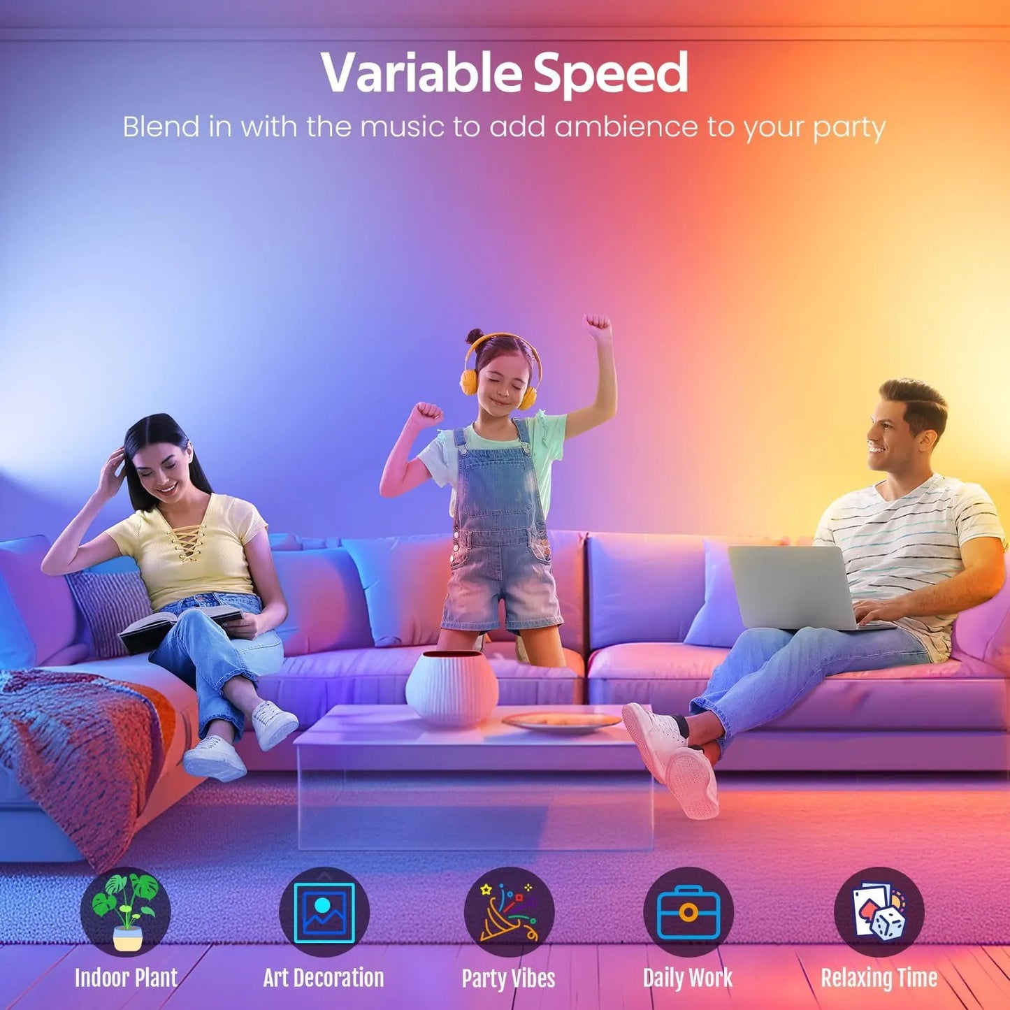 RGB LED Spot Lights with Remote - 20 Color Changing, Dimmable Indoor Accent Lamps - Image 3