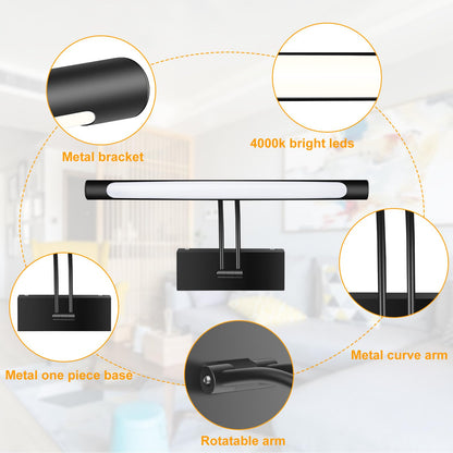 Hardwired Picture Light for Wall Black,14 inch Night Light LED Wall Sconces for Pictures,Dart Board Lights Wall Lights for Dartboard Mirror Frame Gallery - Image 4