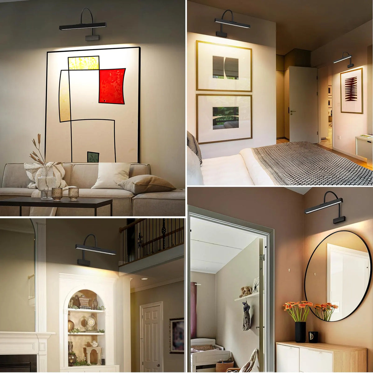 Picture Frame Light with Remote, Wireless 16 Inch Black Art Light, Battery Operated Picture Light with 3 CCT, Dimmable and Timer Wall Picture Lights for Painting, Wall, Gallery, Artwork, Frame - Image 8