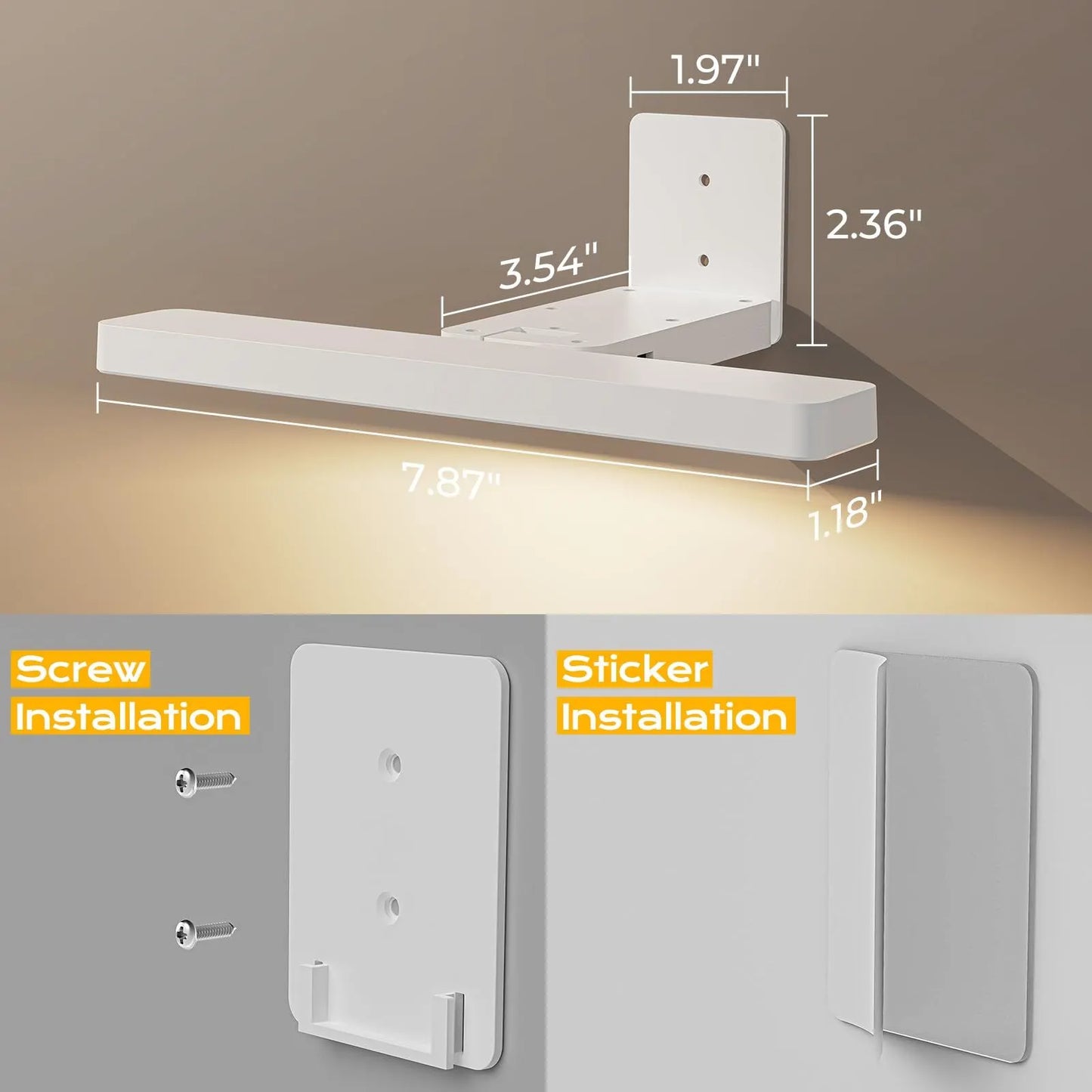 White Rechargeable Picture Light with Remote, Dimmable 3 Colour LED Wall Light for Artwork, Frames, Mirrors and Gallery Walls - Image 6