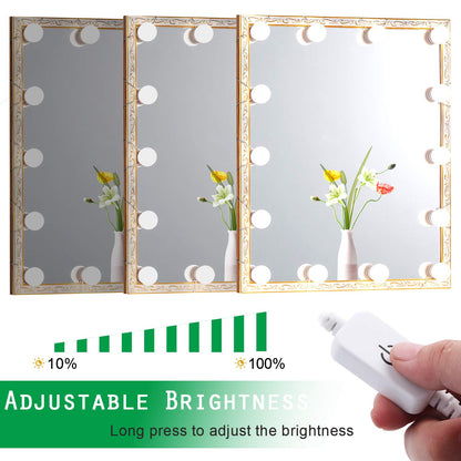 Hollywood LED Vanity Mirror Lights Kit, Dimmable Stick on USB Vanity Lights,Makeup Light Strip for for Bedroom, Dressing Room, Wedding, Party illuminating, CRI>90 (4000K Natural White 14 Bulbs 5V USB) - Image 5