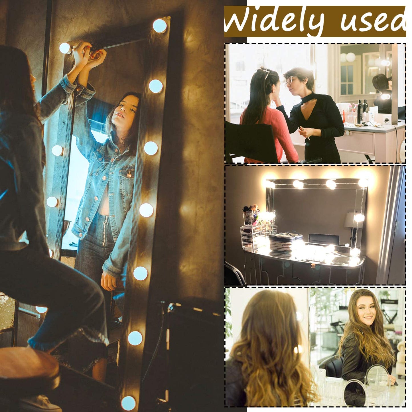 Hollywood LED Vanity Mirror Lights Kit, Dimmable Stick on USB Vanity Lights,Makeup Light Strip for for Bedroom, Dressing Room, Wedding, Party illuminating, CRI>90 (4000K Natural White 14 Bulbs 5V USB) - Image 7
