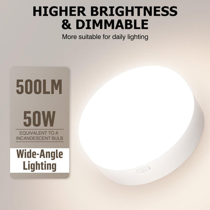Battery Operated Wall Sconce, 5000mAh Rechargeable Dimmable RGB Wall Sconce Set of 2 with Remote, 3 Color Temperature Indoor Battery Powered Wall Lamp Light for Bedroom Living Room - Image 2