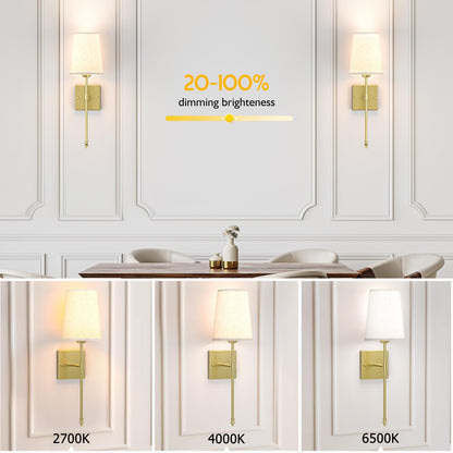 Battery Operated Wall Sconce, 5000mAh Rechargeable Dimmable RGB Wall Sconce Set of 2 with Remote, 3 Color Temperature Indoor Battery Powered Wall Lamp Light for Bedroom Living Room - Image 5
