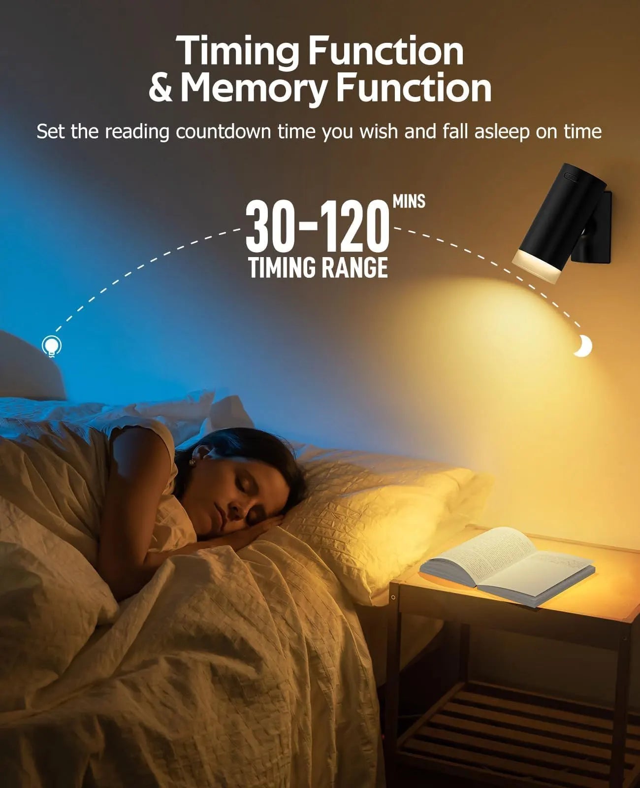 LED Wall Sconce, Wireless Battery Operated Wall Sconce with Rechargeable Battery Operated 12RGB and 3CCT Dimmable Magnetic Light, for Bedroom Bedside Reading Living Room Picture - Image 7
