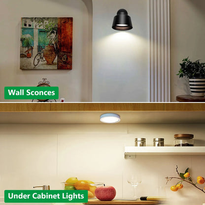 AIBOO Art Display Light, Picture Light Rechargeable Black, Color Changing & Dimmable with Remote LED Rotatable Wall Light for Pictures, Paintings, Portraits, Artworks - Image 6