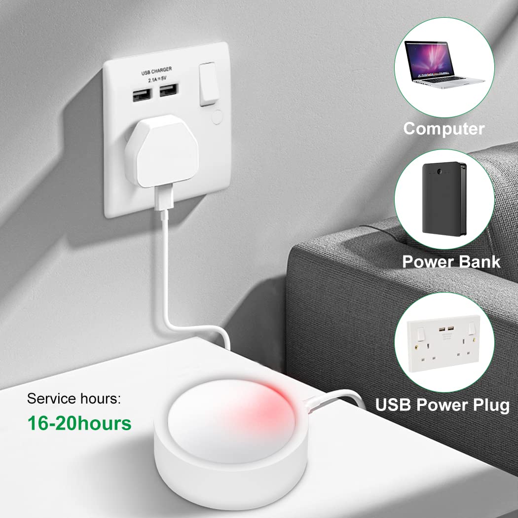 Night Light Wireless Wall Light Indoor LED 2 Pack,Battery Operated Wall Lights Rechargeable Lamp with Remote,Touch Lamp Dimmable Wall Sconces Bedside Lamp for Bedroom Livingroom (Black, 2Pack) [Energy Class E] - Image 3