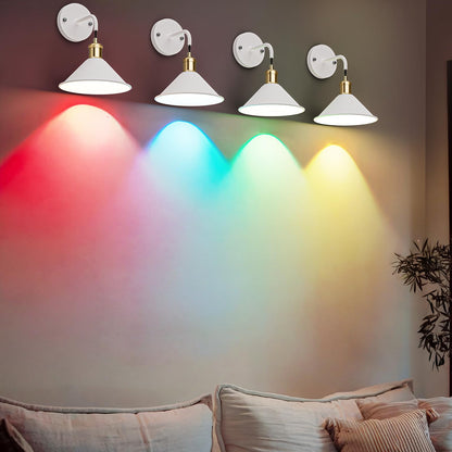 Battery Operated Wall Sconce, Wireless Wall Lights Set of 2, 13 RGB Colors Dimmable Battery Powered Wall Lamp with Remote, Memory Function, Timer for Bedroom, Living Room - Image 4