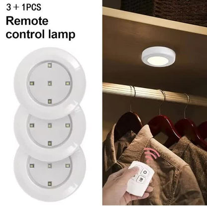 6 LED Light Set with Remote - Cool White for Cabinets & Displays - Image 2