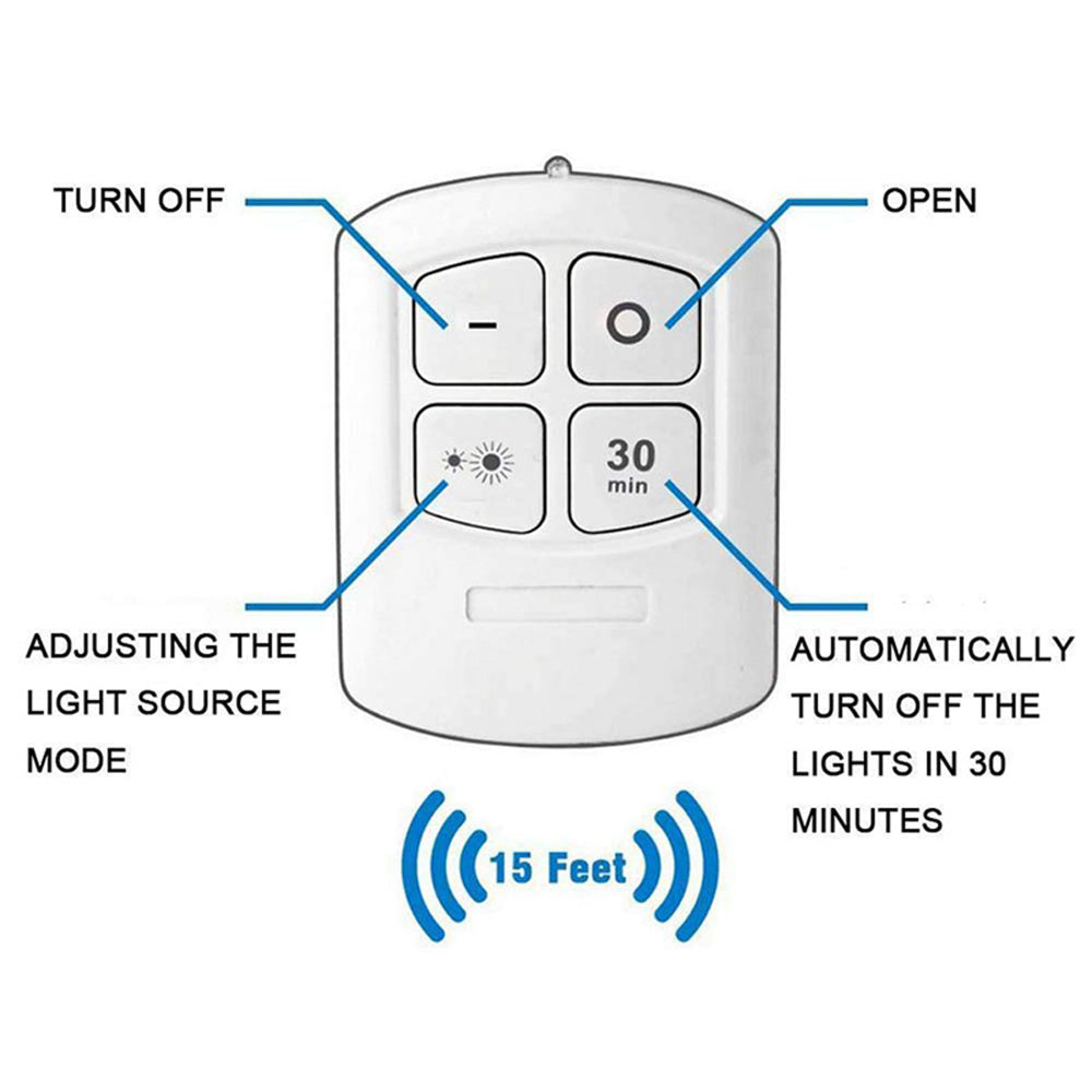 6 LED Light Set with Remote - Cool White for Cabinets & Displays - Image 7
