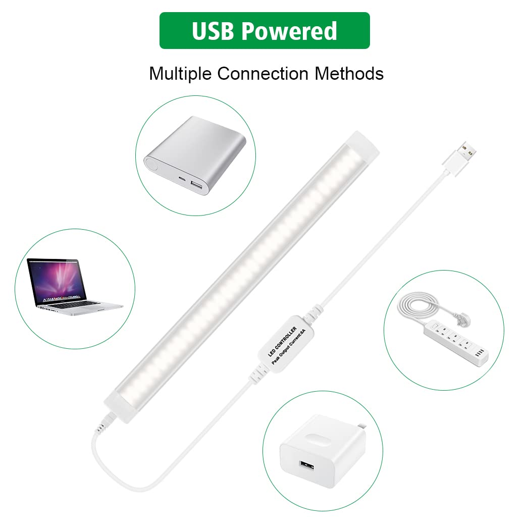 Led Under Cupboard Kitchen Lights, Dimmable Bar Cupboard Lights with Remote Control for Wardrobe,Cupboards, Closets, Display Cabinets（Natural White,2 Pack） - Image 5