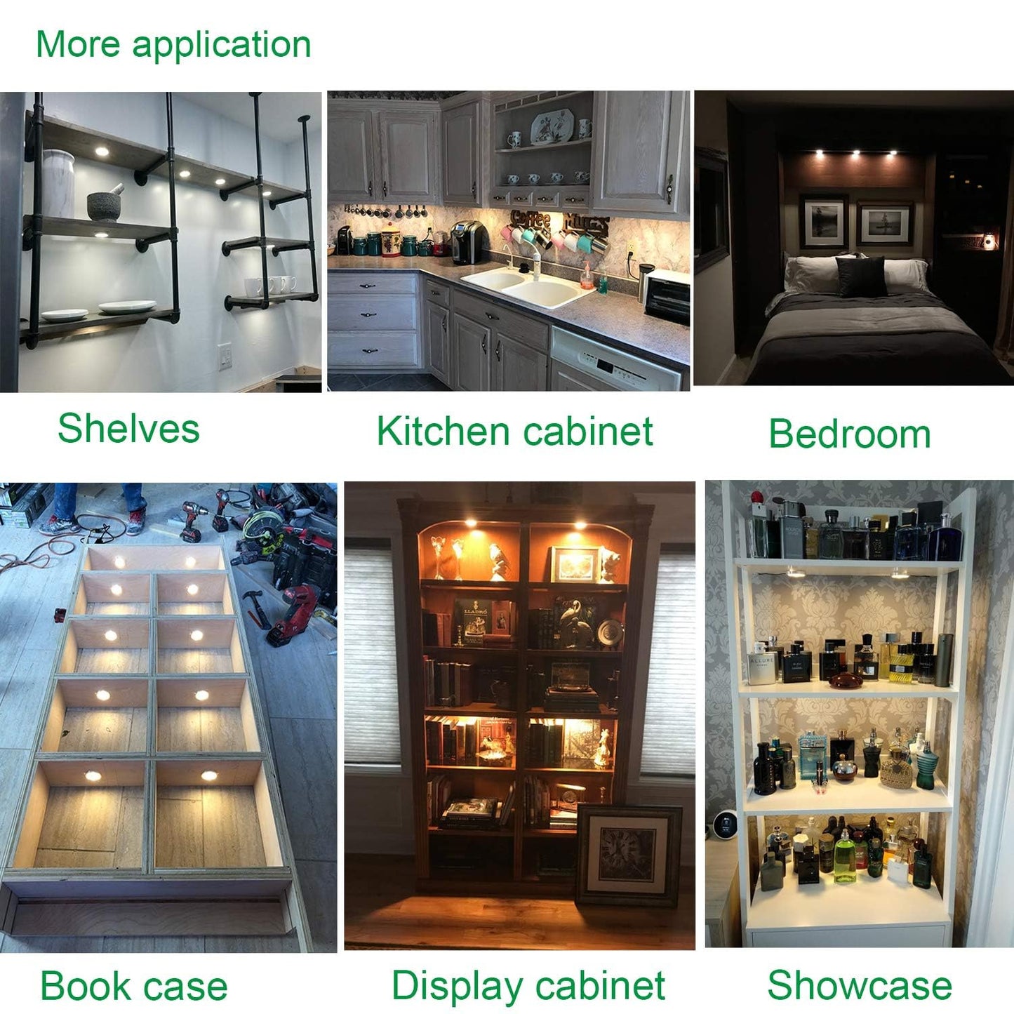 Dimmable & Timing Under Counter Lights Kitchen with Wireless RF Remote,Ultra-Thin 240V LED Cabinet Lights,12W Shelf Lights，4 Lights,Daylight White - Image 7